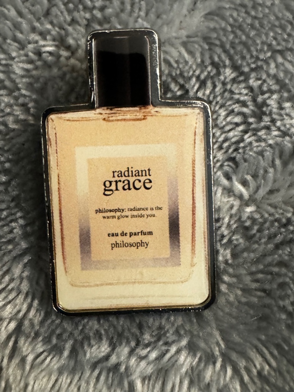 Philosophy perfume promo pin